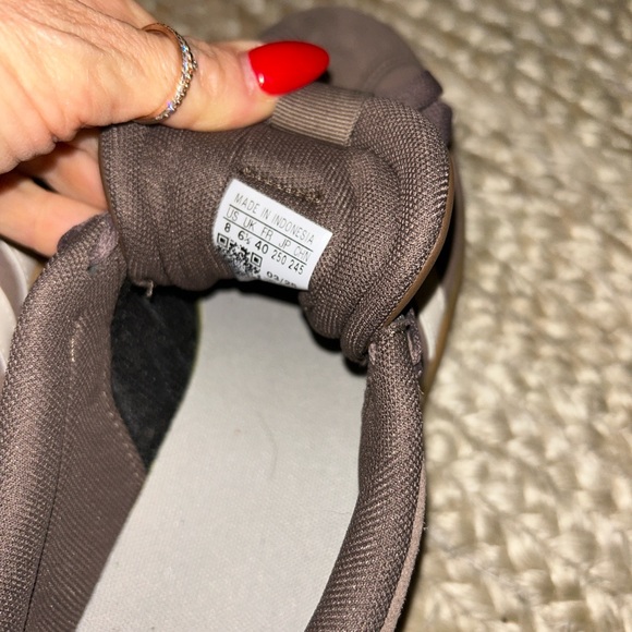 adidas VL Court 3.0 Suede Sneakers in Taupe and Gum - Picture 5 of 7